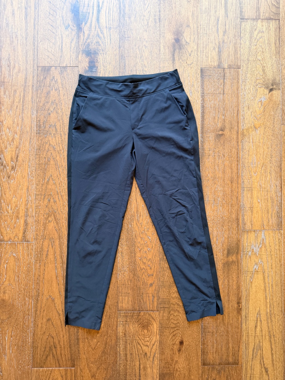 Athleta Black Slim Fit Track Joggers with High Waist